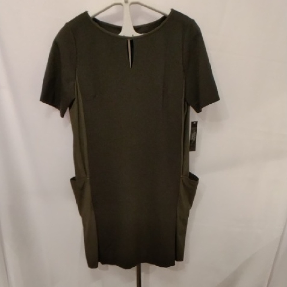 NWT Tahari Olive Green Mini Dress